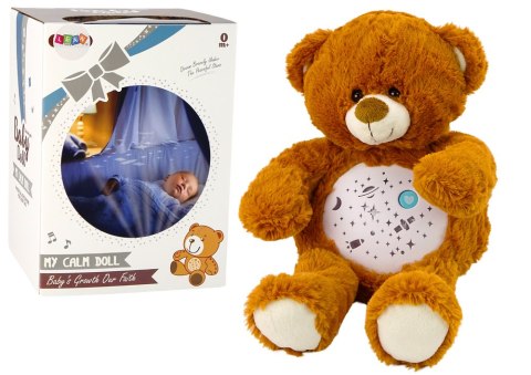 LEAN Toys Pluszowy Miś Usypiający Światła Dźwięki Tryb Nocny i Dzienny Brązowy LEAN Toys Pluszowy Miś Usypiający Światła Dźwięki Tryb Nocny i Dzienny Brązowy