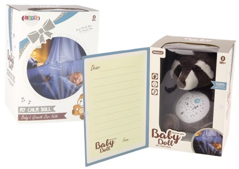 LEAN Toys Pluszowy Miś Usypiający Światła Dźwięki Tryb Nocny i Dzienny Szop LEAN Toys Pluszowy Miś Usypiający Światła Dźwięki Tryb Nocny i Dzienny Szop