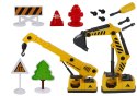 LEAN Toys Pojazdy Budowlane Dźwięk Światła 1:12 DIY Betoniarka Dźwig Koparka
