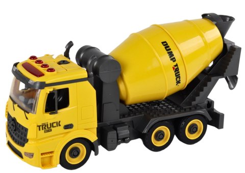 LEAN Toys Pojazdy Budowlane Dźwięk Światła 1:12 DIY Betoniarka Dźwig Koparka LEAN Toys Pojazdy Budowlane Dźwięk Światła 1:12 DIY Betoniarka Dźwig Koparka