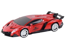 LEAN Toys Samochód- Robot Transformacja R/C 1:10 Czerwony Sterowanie Gestami