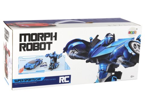 LEAN Toys Samochód- Robot Transformacja R/C 1:10 Czerwony Sterowanie Gestami