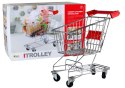 LEAN Toys Wózek Sklepowy Metalowy Koszyk Dla Dzieci Srebrny Duży