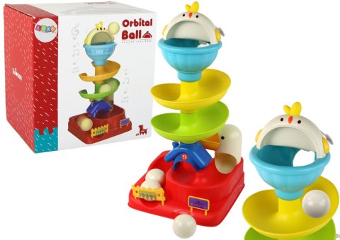 LEAN Toys Zabawka Sensoryczna Spadająca Kulka Jajko Kurczak Zjeżdżalnia