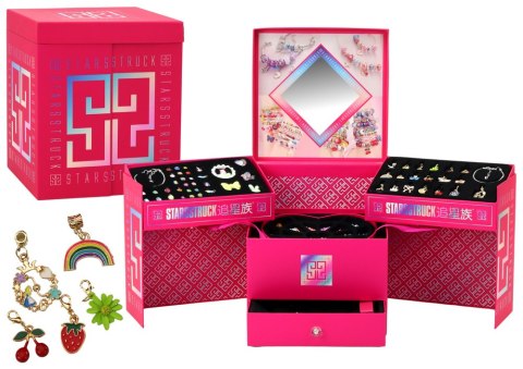 LEAN Toys Zestaw Do Robienia Biżuterii DIY Koraliki Zawieszki Szkatułka 1267 ele.