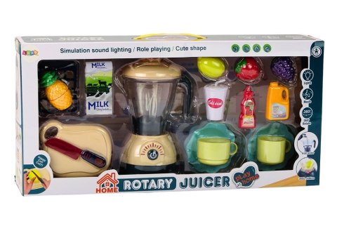 LEAN Toys Zestaw Elektryczny Blender Owoce Do Krojenia Światła Dźwięki