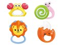 LEAN Toys Zestaw Grzechotek Gryzaczków Dla Niemowląt Zwierzątka 8 Szt