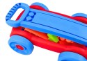 LEAN Toys Zestaw Klocków W Wózku Na Kółkach Niebiesko-Czerwony