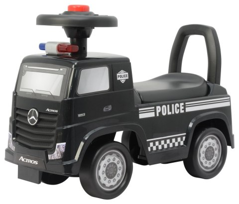 LEAN CARS Jeździk Mercedes Actros Policja 3316A Czarny LEAN CARS Jeździk Mercedes Actros Policja 3316A Czarny