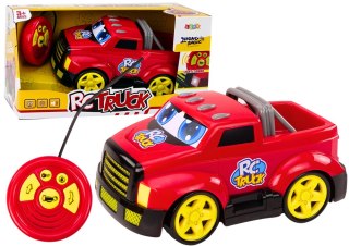 LEAN Toys Autko Kreskówkowe Zdalnie Sterowane Światła Dźwięki Czerwony