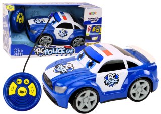 LEAN Toys Autko Policyjne Kreskówkowe Zdalnie Sterowane Światła Dźwięki