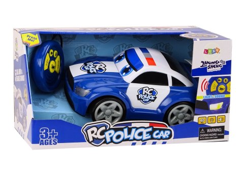LEAN Toys Autko Policyjne Kreskówkowe Zdalnie Sterowane Światła Dźwięki