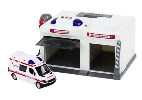 LEAN Toys Baza Służb Ratunkowych Pogotowie Ambulans Światła Dźwięki