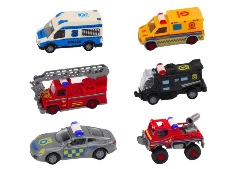 LEAN Toys Baza Straż Pożarna Policja Centrum Dowodzenia Pojazdy 6 Szt