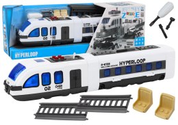 LEAN Toys Pociąg Pasażerski Tory Do Skręcania Majsterkowania DIY Dźwięki Światła