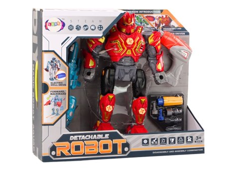 LEAN Toys Robot Do Skręcania Broń Wiertarka Śrubokręt Światła Dźwięk Czerwony LEAN Toys Robot Do Skręcania Broń Wiertarka Śrubokręt Światła Dźwięk Czerwony