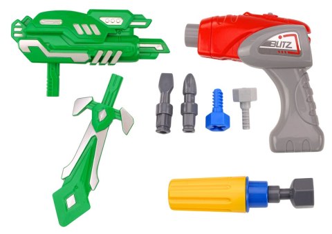 LEAN Toys Robot Do Skręcania Broń Wiertarka Śrubokręt Światła Dźwięk Granatowy LEAN Toys Robot Do Skręcania Broń Wiertarka Śrubokręt Światła Dźwięk Granatowy