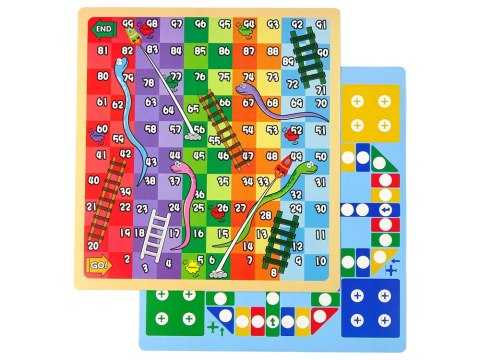 LEAN Toys Tablica 3w1 Wielofunkcyjna Dwustronna Stolik Do Gier Chińczyk