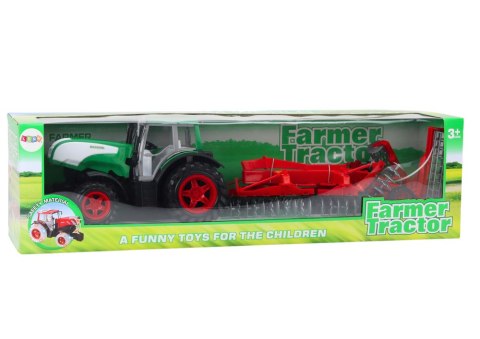 LEAN Toys Traktor Ciągnik Z Przyczepą Maszyna Rolnicza Wał Strunowy Kosiarka LEAN Toys Traktor Ciągnik Z Przyczepą Maszyna Rolnicza Wał Strunowy Kosiarka