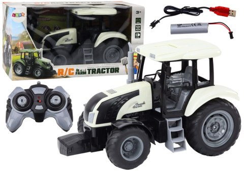 LEAN Toys Traktor Zdalnie Sterowany RC 2.4G Dźwięki Biały LEAN Toys Traktor Zdalnie Sterowany RC 2.4G Dźwięki Biały