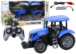LEAN Toys Traktor Zdalnie Sterowany RC 2.4G Dźwięki Niebieski