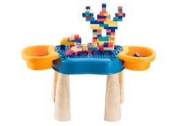 LEAN Toys Wielofunkcyjny Stolik 4w1 Klocki Łowienie Ryb Rysowanie Niebieski