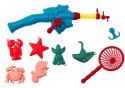 LEAN Toys Wielofunkcyjny Stolik 4w1 Klocki Łowienie Ryb Rysowanie Niebieski