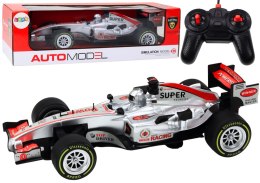LEAN Toys Wyścigówka Zdalnie Sterowana RC 1:12 Srebrna Światła Dźwięki