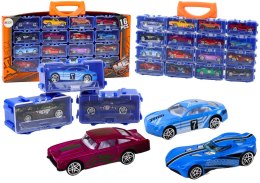 LEAN Toys Zestaw Autek Resoraków W Walizce Metalowe 16 Sztuk
