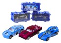 LEAN Toys Zestaw Autek Resoraków W Walizce Metalowe 16 Sztuk