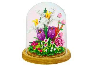 LEAN Toys Zestaw Klocków Kwiaty W Gablotce 487 Elementów