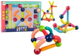 LEAN Toys Zestaw Klocków Magnetycznych Konstrukcyjne 46El Kolorowe