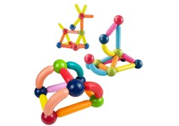 LEAN Toys Zestaw Klocków Magnetycznych Konstrukcyjne 46El Kolorowe