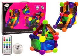 LEAN Toys Zestaw Klocków Magnetycznych Z Podświetleniem 54 Elementy
