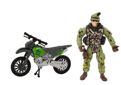LEAN Toys Zestaw Militarny Wojskowy Wóz Bojowy Helikopter Żołnierze Akcesoria Dźwięki