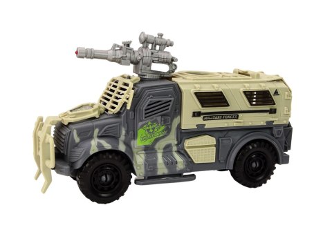LEAN Toys Zestaw Militarny Wojskowy Wóz Bojowy Helikopter Żołnierze Akcesoria Dźwięki