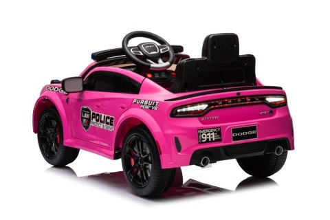 LEAN CARS Auto Na Akumulator Dodge Charger Policyjny Różowy LEAN CARS Auto Na Akumulator Dodge Charger Policyjny Różowy