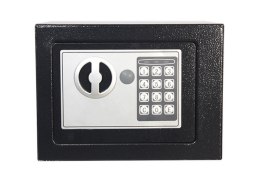 LEAN Sejf Elektroniczny Na Kod Skrytka Stalowy Czarny