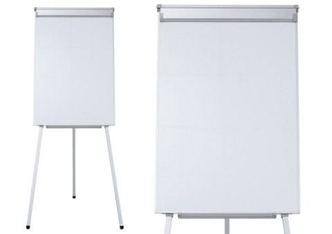 LEAN Tablica Magnetyczna Wielofunkcyjna Flipchart Na Trójnogu Biała 70x100cm LEAN Tablica Magnetyczna Wielofunkcyjna Flipchart Na Trójnogu Biała 70x100cm