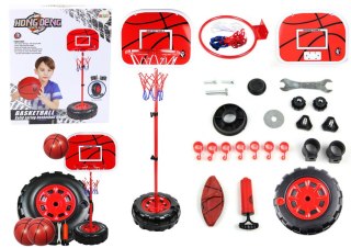LEAN Toys Kosz Do Koszykówki Regulowany Piłka Pompka 1.7M