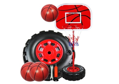 LEAN Toys Kosz Do Koszykówki Regulowany Piłka Pompka 1.7M