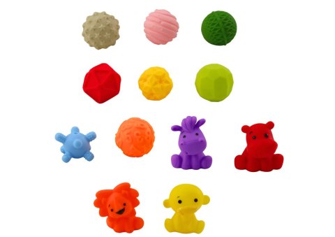 LEAN Toys Miękkie Klocki Edukacyjne Do Kąpieli 20 Elementów Zwierzęta Kształty
