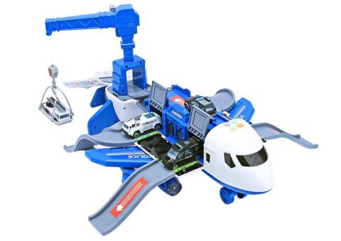 LEAN Toys Samolot Interaktywny Do Rozłożenia Komisariat Policji 2w1 DIY