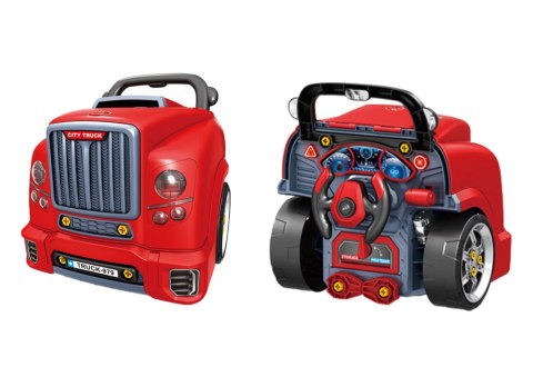 LEAN Toys Silnik Ciężarówka Do Rozkręcania Zestaw Majsterkowicza Czerwony Warsztat