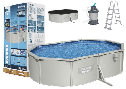 Bestway Basen Metalowy Hydrium 5m x 3,60m x 1,20m Bestway 56586 Bestway Basen Metalowy Hydrium 5m x 3,60m x 1,20m Bestway 56586