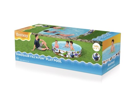 Bestway Basen Ogrodowy Dinozaury 183 cm x 38 cm Bestway 55022 Bestway Basen Ogrodowy Dinozaury 183 cm x 38 cm Bestway 55022