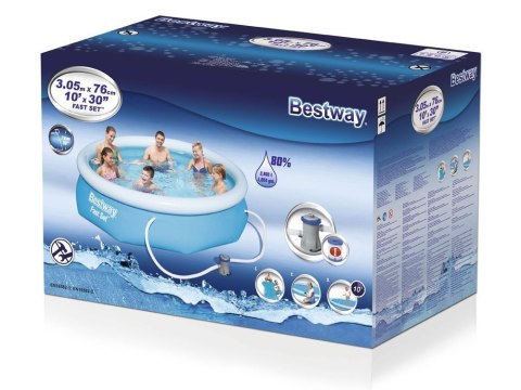 Bestway Basen Ogrodowy Rozporowy 305 x 76 cm Zestaw Bestway 57270 Bestway Basen Ogrodowy Rozporowy 305 x 76 cm Zestaw Bestway 57270