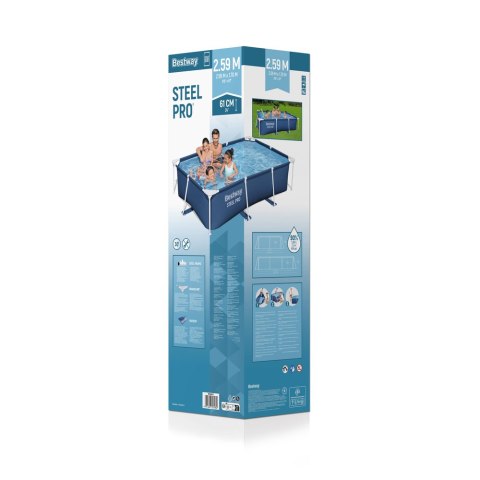 Bestway Basen Ogrodowy Stelażowy 259 x 170 x 61cm Bestway 56403 Bestway Basen Ogrodowy Stelażowy 259 x 170 x 61cm Bestway 56403