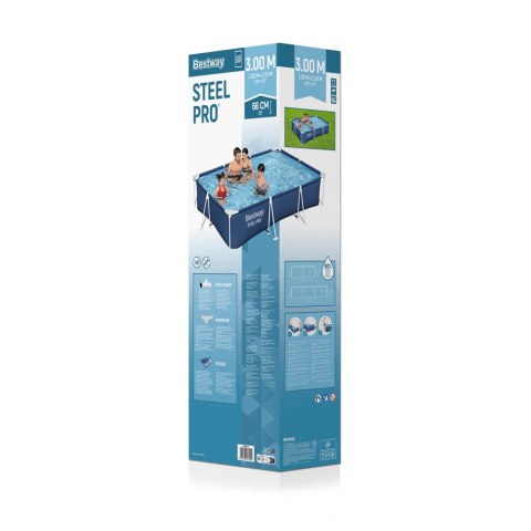 Bestway Basen Ogrodowy Stelażowy 300 cm x 201 cm x 66 cm Bestway 56404 Bestway Basen Ogrodowy Stelażowy 300 cm x 201 cm x 66 cm Bestway 56404