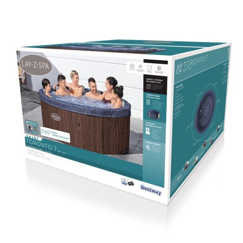 Bestway Dmuchane Spa Z Hydromasażem 7-osobowe Bestway 6001W Bestway Dmuchane Spa Z Hydromasażem 7-osobowe Bestway 6001W